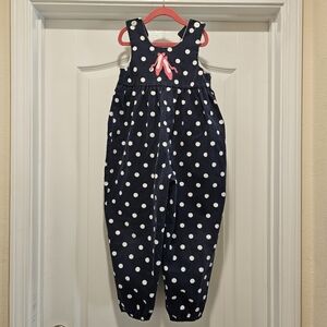 Vintage Kelly's Kids Ballerina Polka Dot Bubble Jumpsuit Size 6